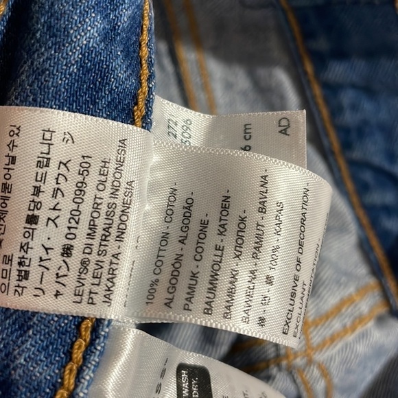 Levi’s Wedgie Icon Straight Leg Jeans Athens Asleep Wash Distressed - Picture 13 of 13